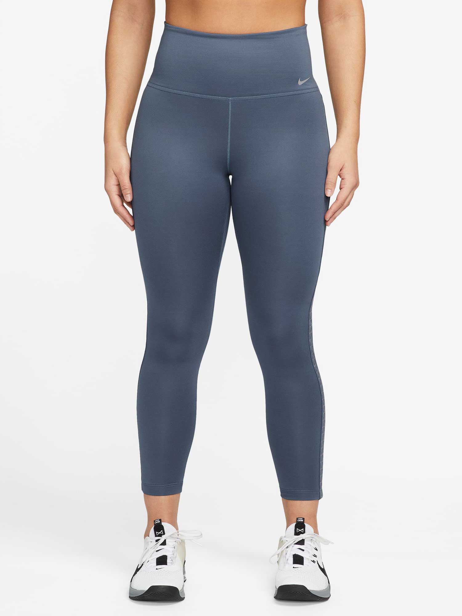 NIKE Клин W NK ONE TF HR 7/8 TIGHT MTLC