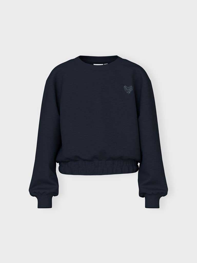 NAME IT Блуза NKFVILUNA LS SHORT BOXY SWEAT BRU O1