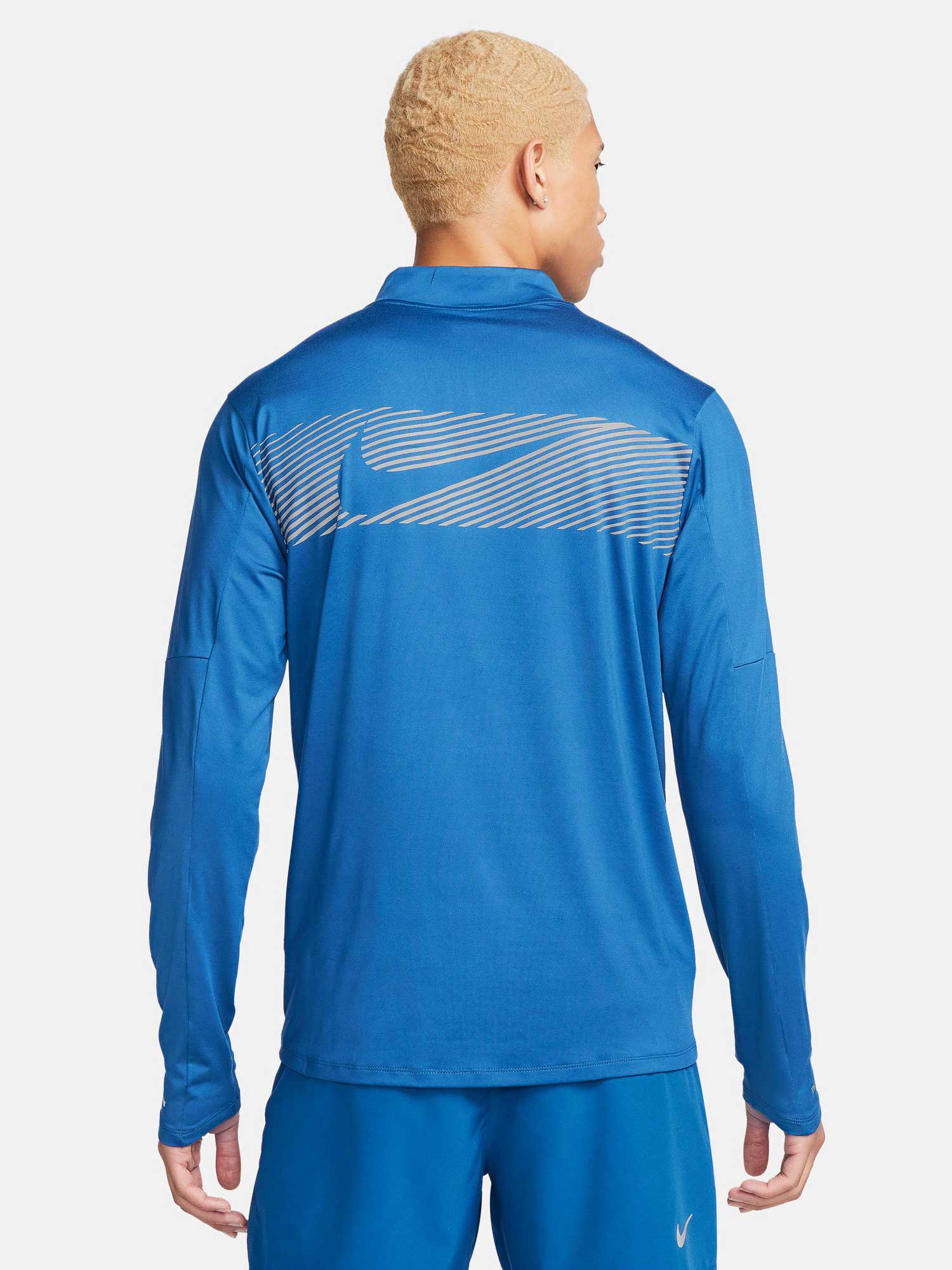NIKE Блуза M NK DF ELMNT TOP HZ FLASH HBR