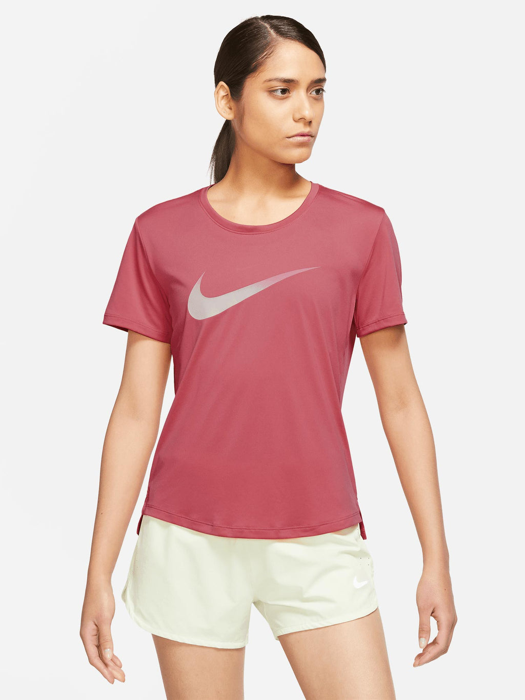NIKE Тениска W NK ONE DF SWSH HBR SS