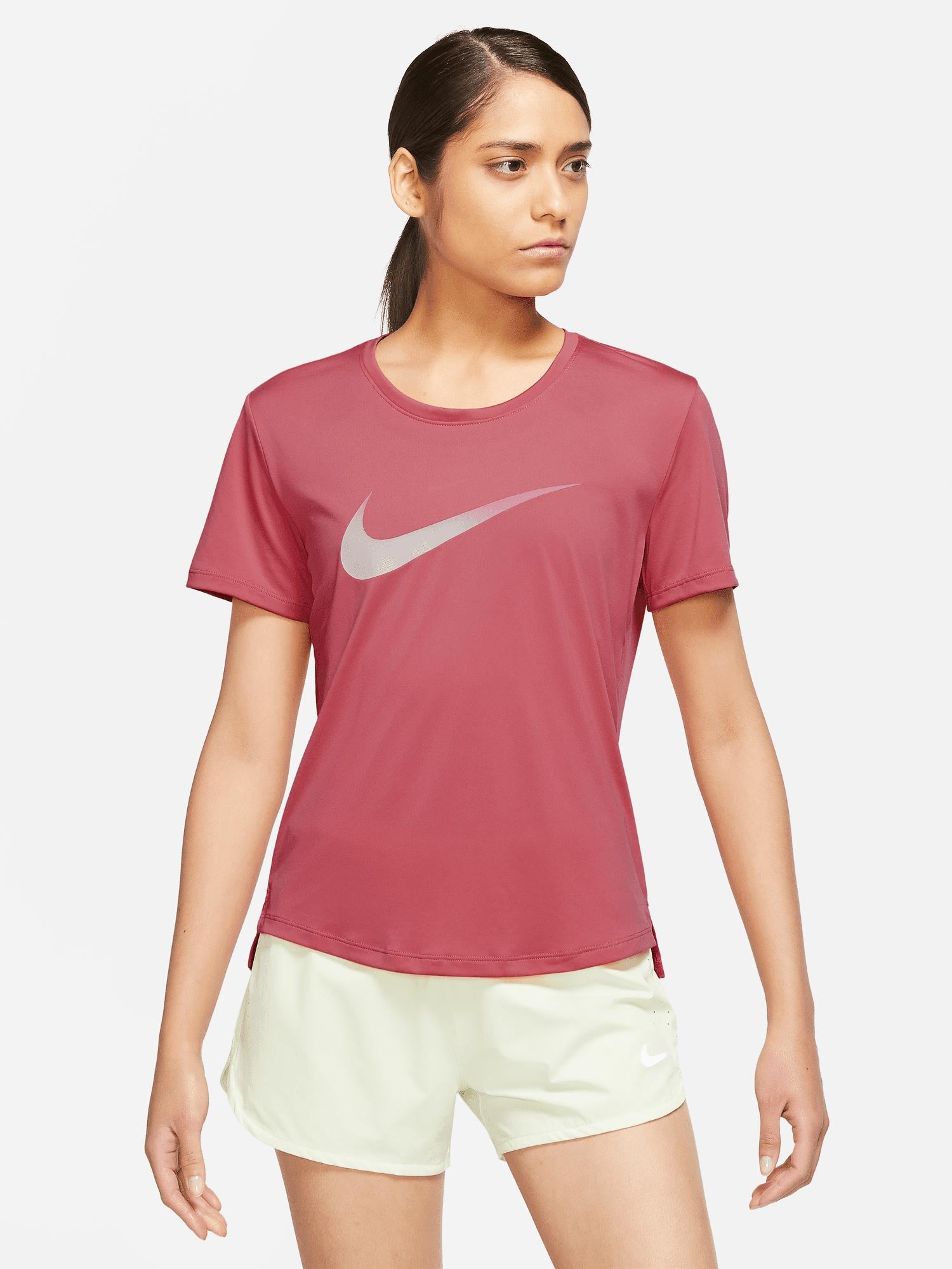 NIKE Тениска W NK ONE DF SWSH HBR SS