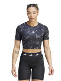 ADIDAS PERFORMANCE Тениска Techfit Camo Print Crop Training