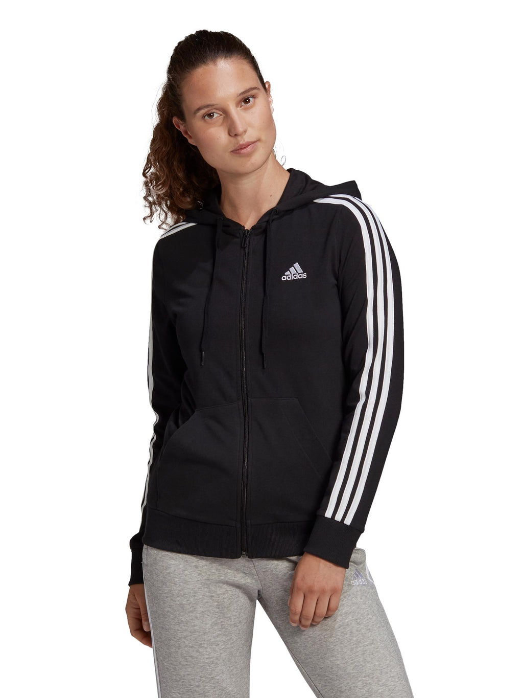 ADIDAS SPORTSWEAR Суитшърт Essentials Single 3-S Full-Zip