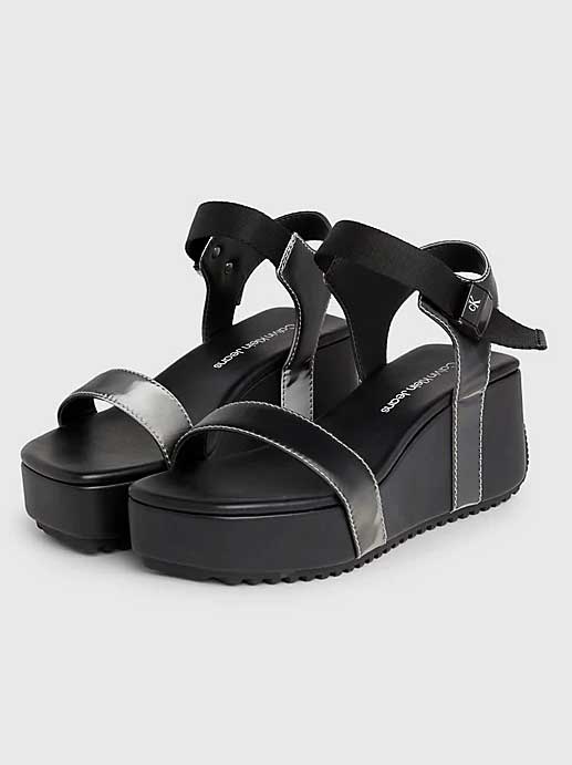 Calvin Klein Jeans Сандали WEDGE BLOCK SANDAL METALLIC DC