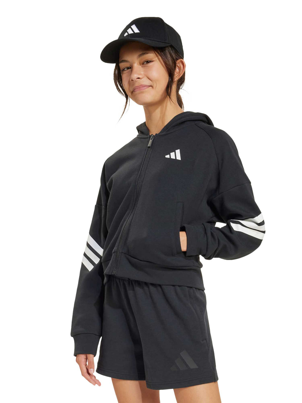 ADIDAS SPORTSWEAR Суитшърт Future Icons 3-Stripes Full-Zip Hooded