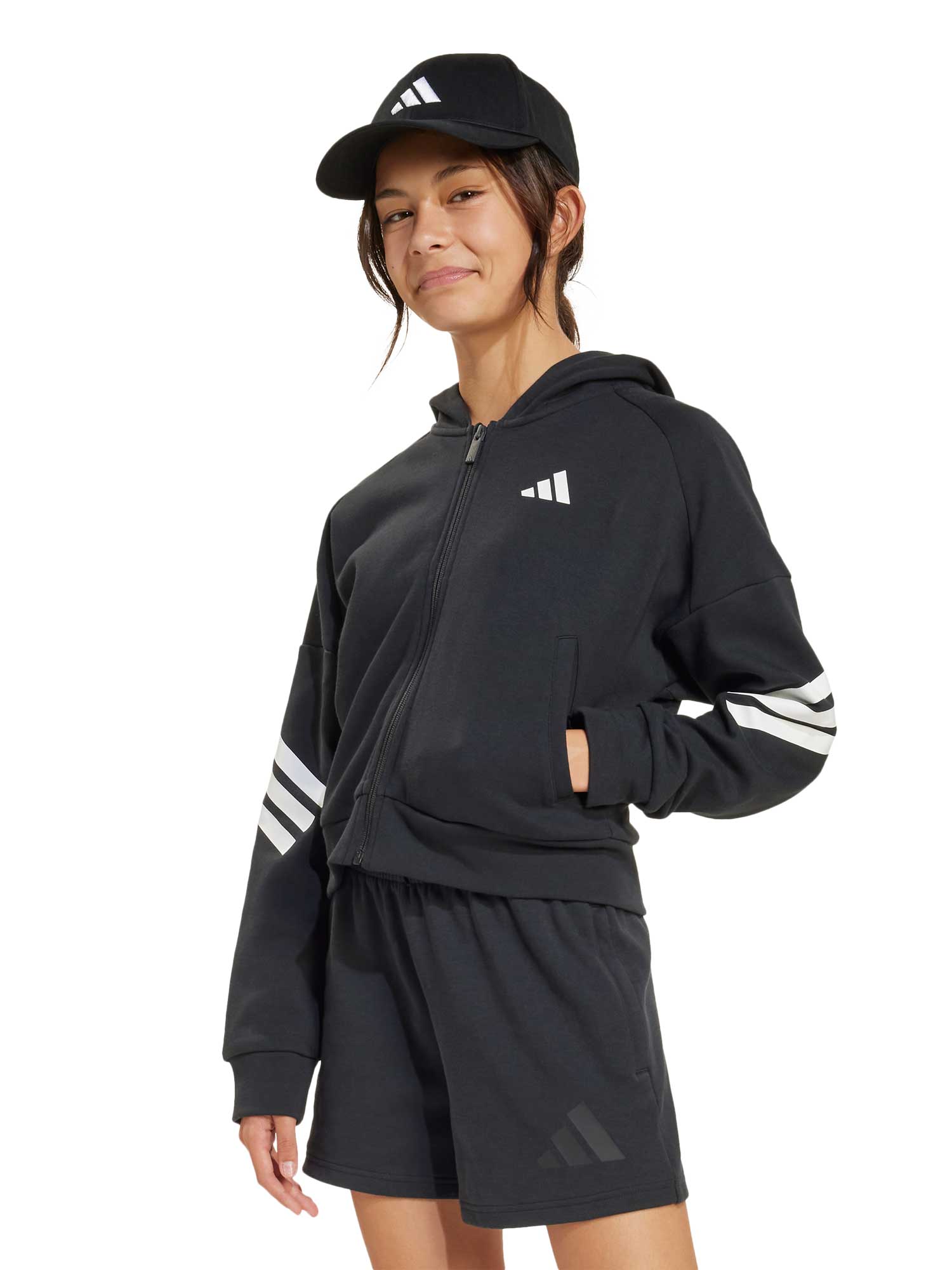 ADIDAS SPORTSWEAR Суитшърт Future Icons 3-Stripes Full-Zip Hooded