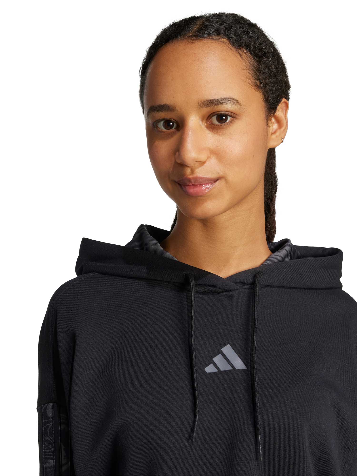ADIDAS SPORTSWEAR Суитшърт Essentials 3-Stripes Print French Terry