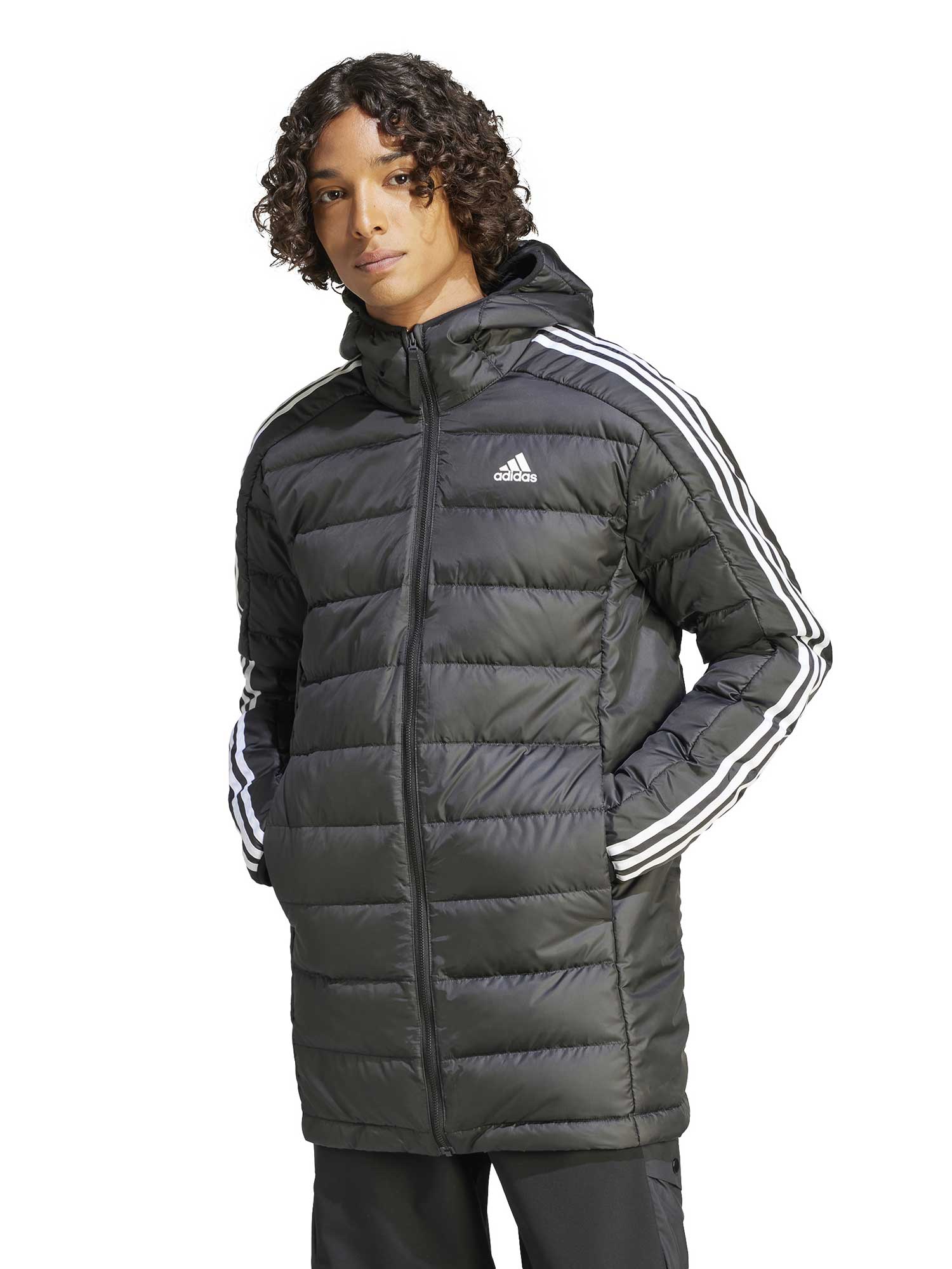 ADIDAS SPORTSWEAR Яке Essentials 3-Stripes Light Down Hooded Parka
