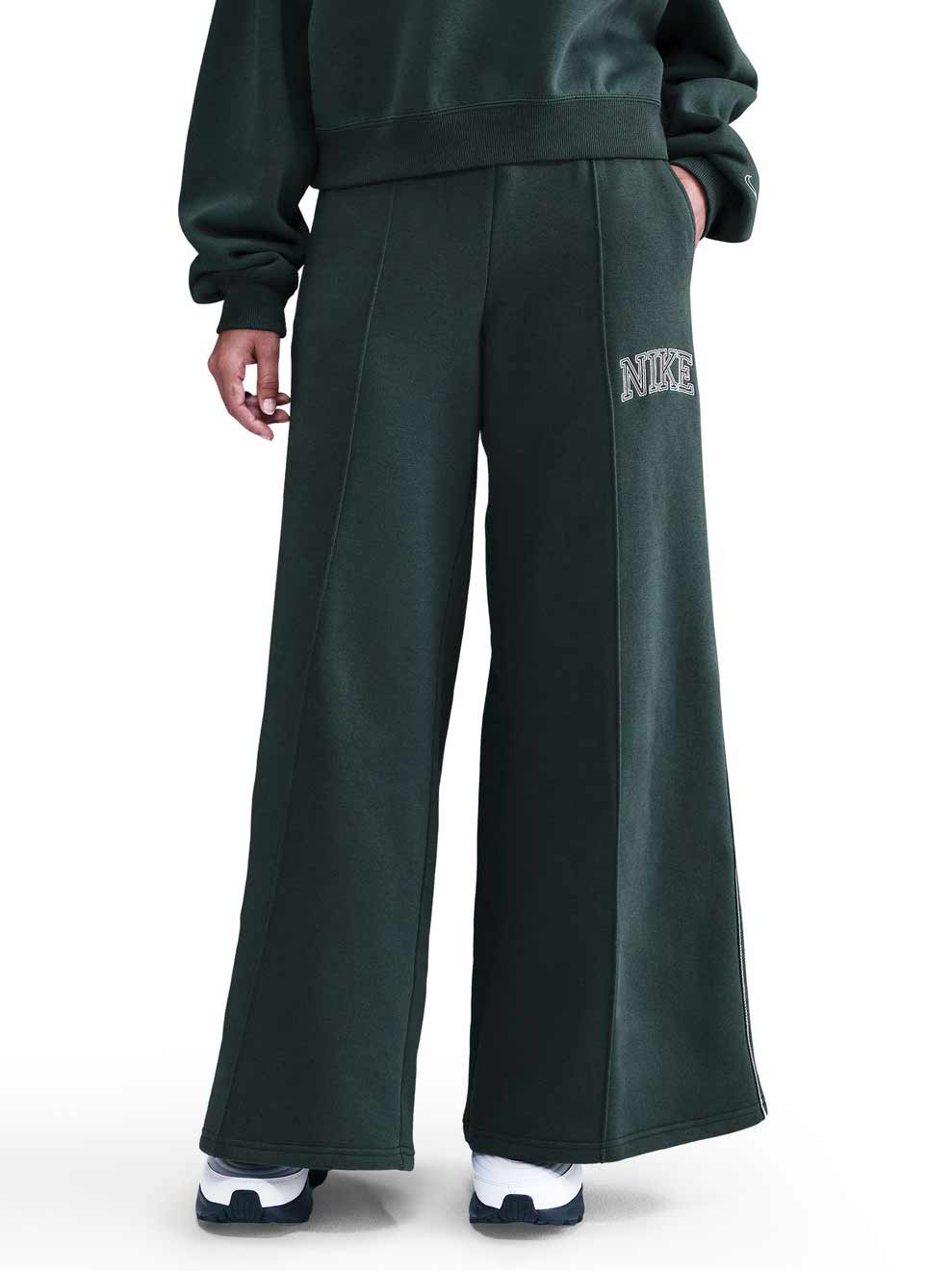 NIKE Спортно долнище W NSW PHNX FLC LOGO WIDE LEG