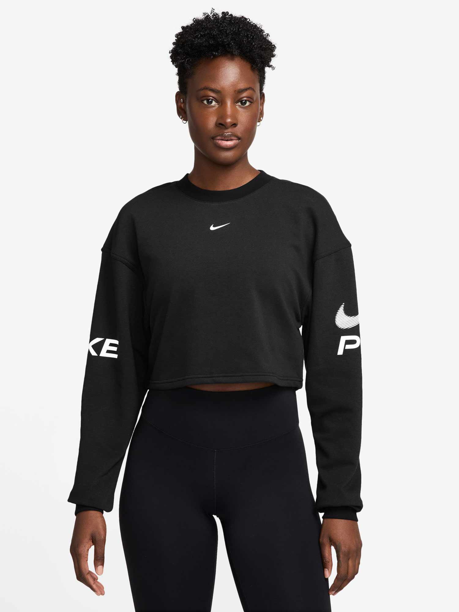 NIKE Блуза W NP DF FLC CREW TT GRX