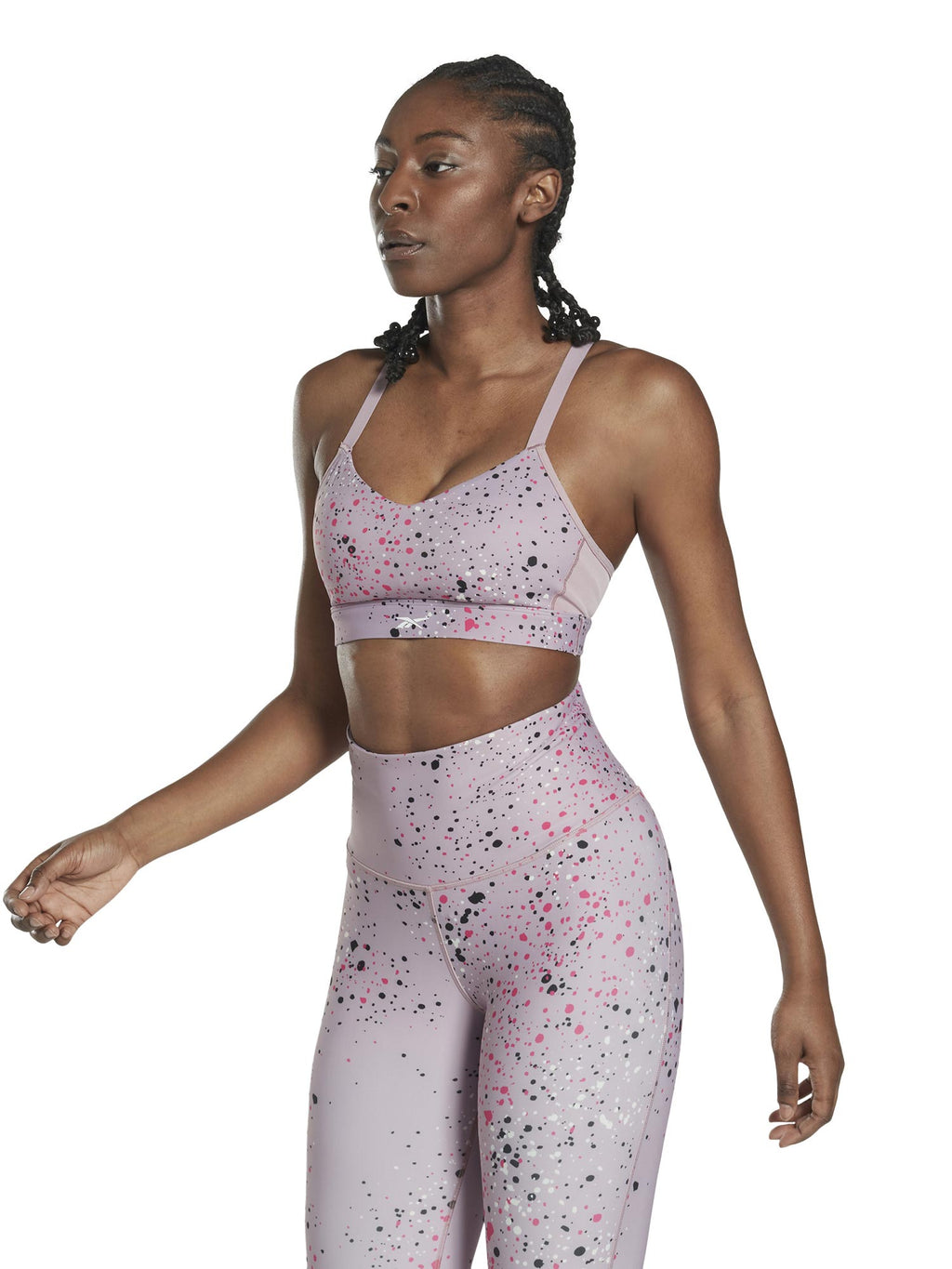 REEBOK Спортен сутиен Lux Multi-Colored Speckle Strappy