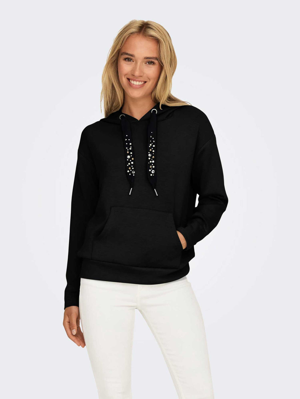 ONLY Суитшърт ONLFANCY L/S HOOD STRING SWT