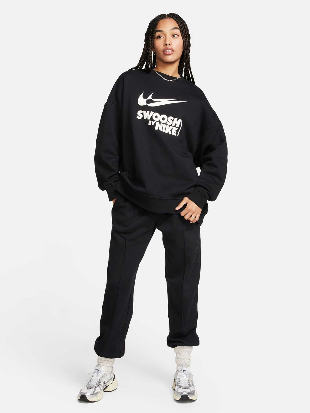 NIKE Блуза W NSW FLC OS CREW GLS