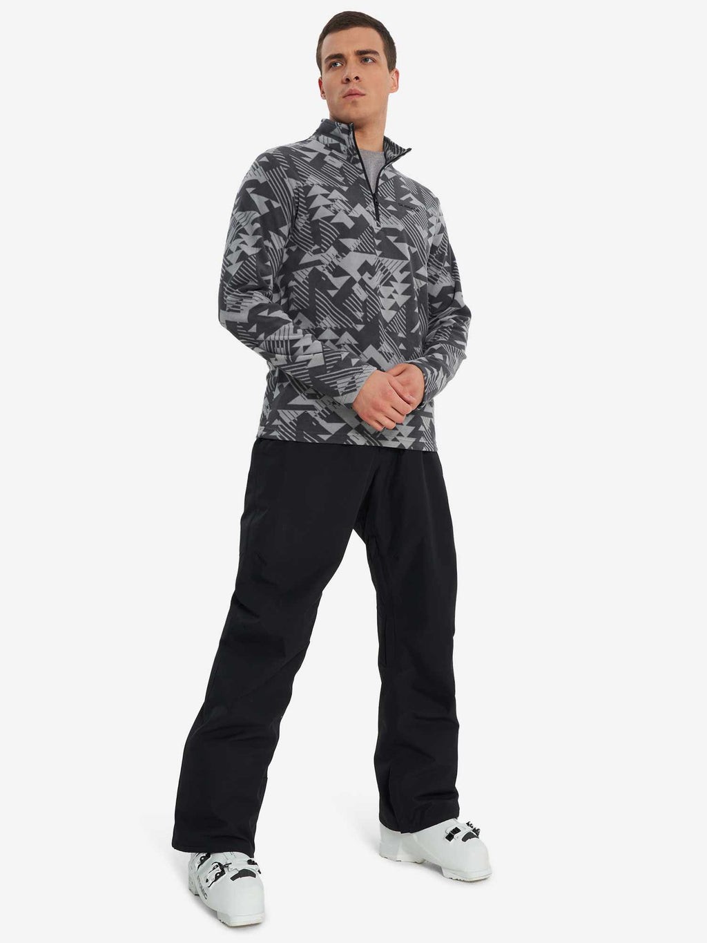 GLISSADE Полар Printed Men's H/Z Fleece
