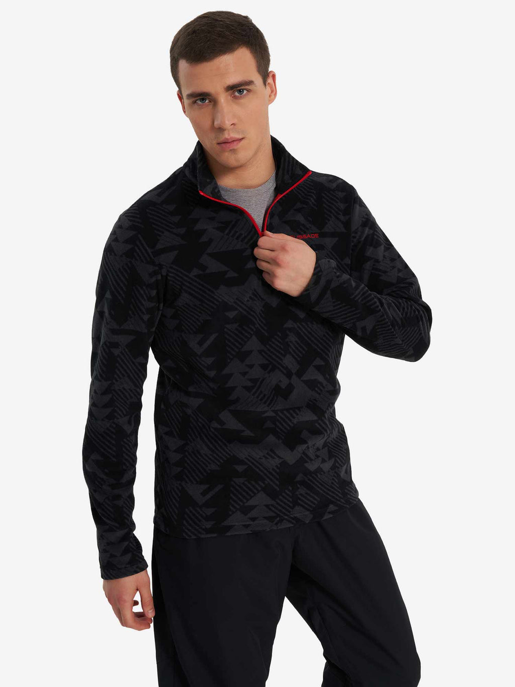 GLISSADE Полар Printed Men's H/Z Fleece