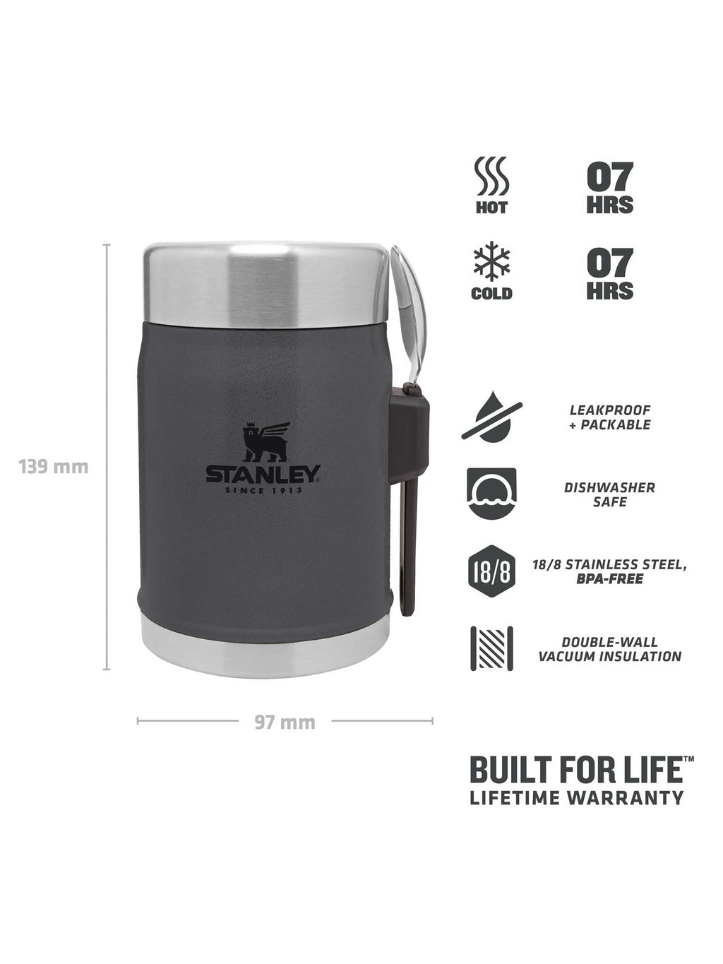 STANLEY Термос за храна + лъжица The Legendary - 0.4L