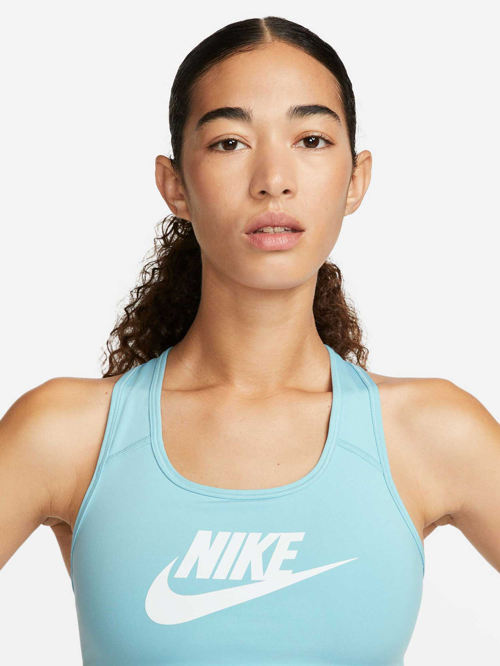 NIKE Спортен сутиен W DF SWSH CB FUTURA GX BRA