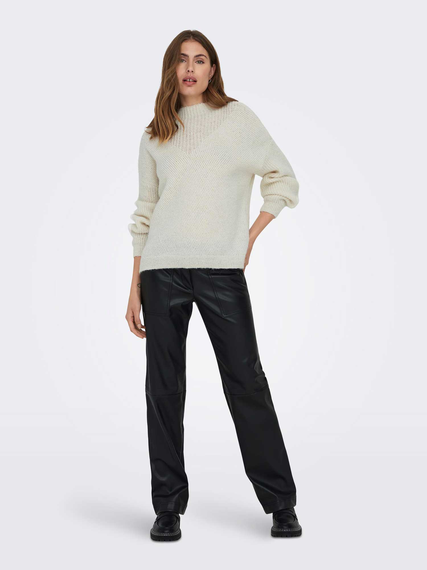 ONLY Пуловер ONLALISA LIFE L/S STRUC HIGH NECK CC KNT