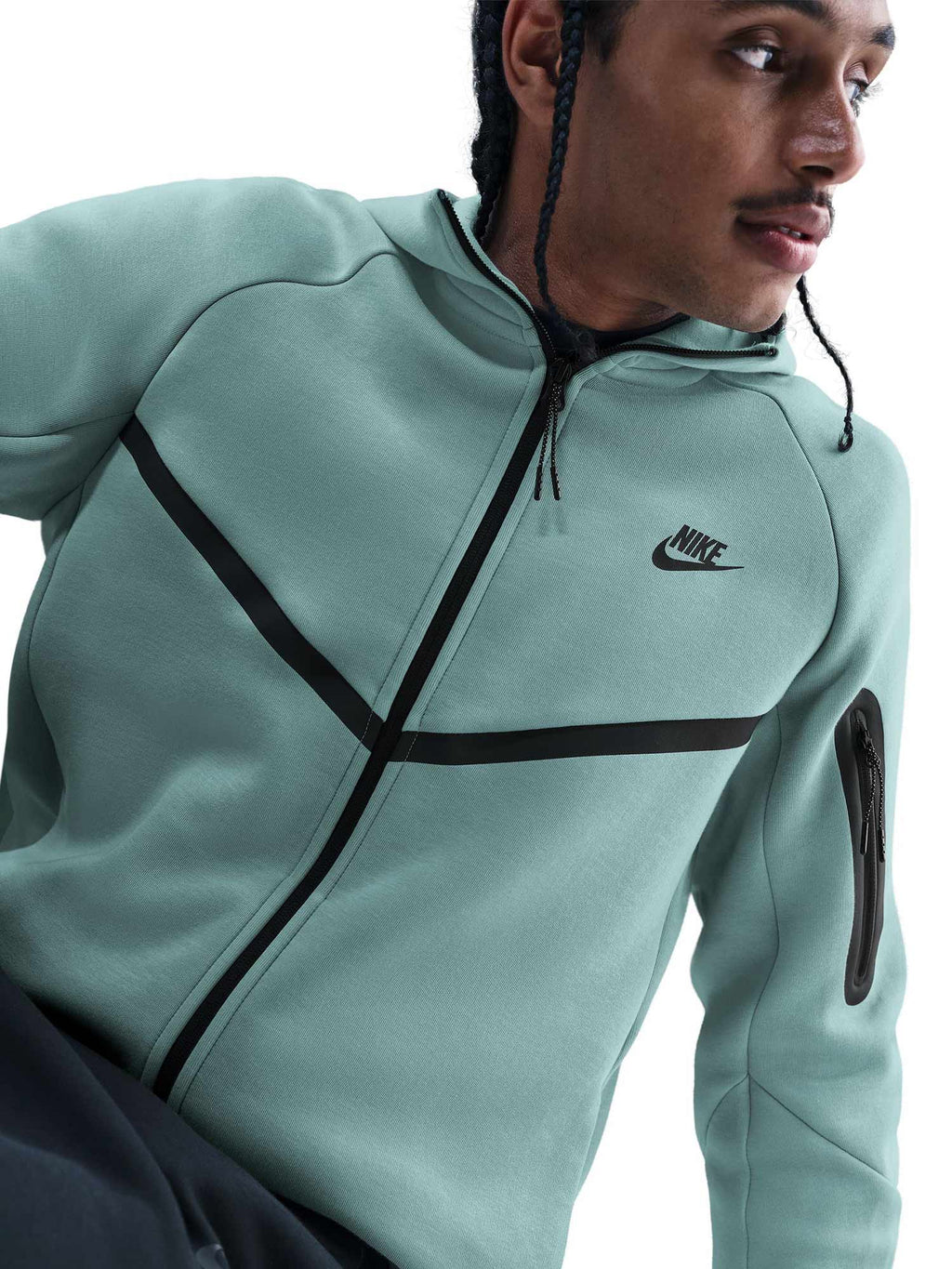 NIKE Суитшърт M NK TCH FLC FZ WR HOODIE